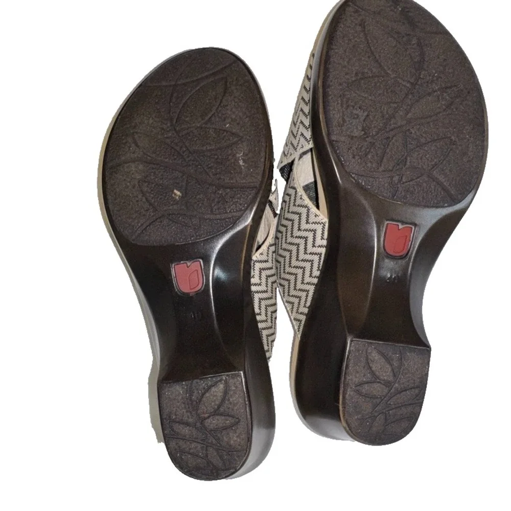 Raffini Nolce Natural Multicolor Slide Sandals Size 9.5 US / 40 EUR